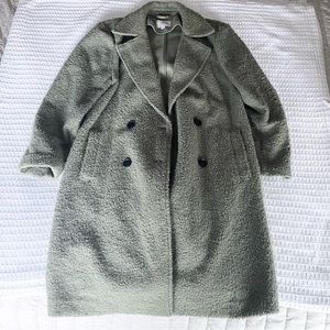 LOFT moss green boucle coat size Medium
